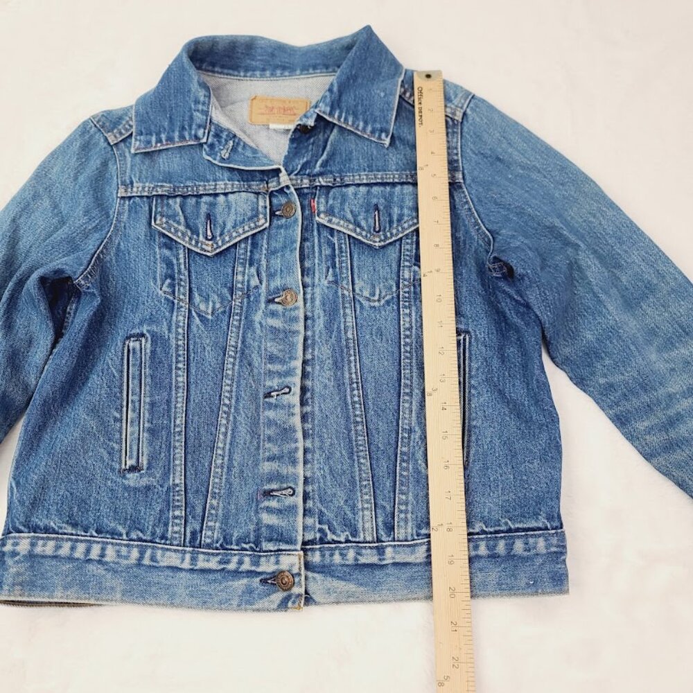Levi's Women's Blue Mid‎ Washed Denim Button-Front Jeans Jacket Size M - Picture 9 of 11